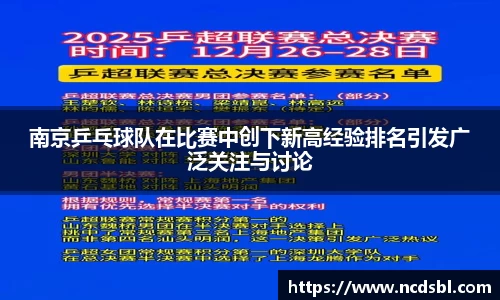 南京乒乓球队在比赛中创下新高经验排名引发广泛关注与讨论